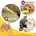 LOYEE Yellow Dog Squeaky Toy for Medium/Large Aggressive Chewers, Durable Rubber Toy for Teething