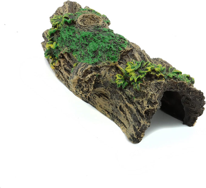 JIH resin hollow tree trunk ornament, betta house cave wood decoration for 5.7x2.5x2.1 inches fish tank