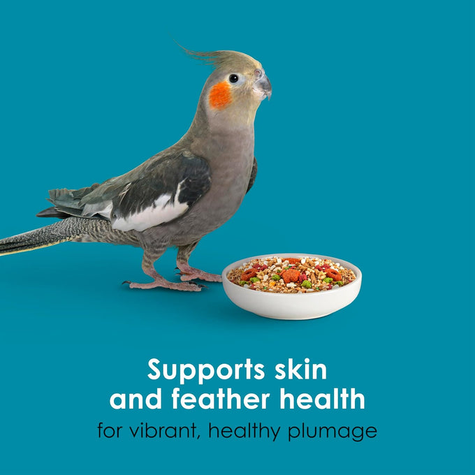 Kaytee Forti-Diet Pro Health+Safflower Nourish+Protect cockatiel food for breeding, molting, digestive, and brain health, 4 pounds