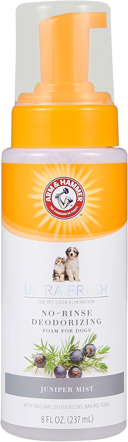 Arm & Hammer Ultra Fresh Waterless Dog Bath Spray with Baking Soda, White Jasmine Scent, 10 Fl Oz