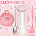 5-piece pet food supply set for dogs and cats with can opener and spoons in pink