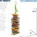 prevue pet products playfuls shredding stack bird toy 60247 for small and medium birds