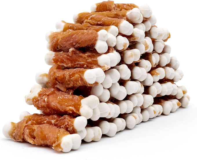 MON2SUN 4-Inch Chicken Wrapped Calcium Bones, 10oz for Puppies & Small Dogs