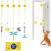 Potaroma Interactive Cat Feather Toy Set, 5 Pcs, Retractable Hanging Kitten Play Chase Exercise Toys
