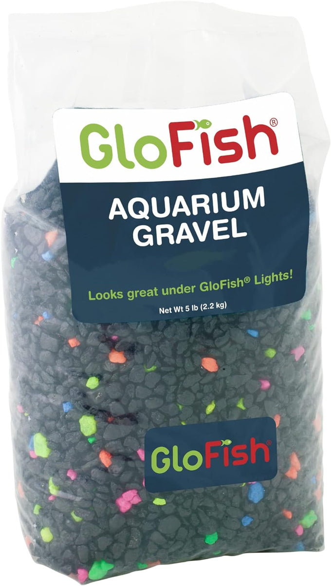 GloFish aquarium gravel, 5 pounds, pink, green and blue mix, for GloFish tanks