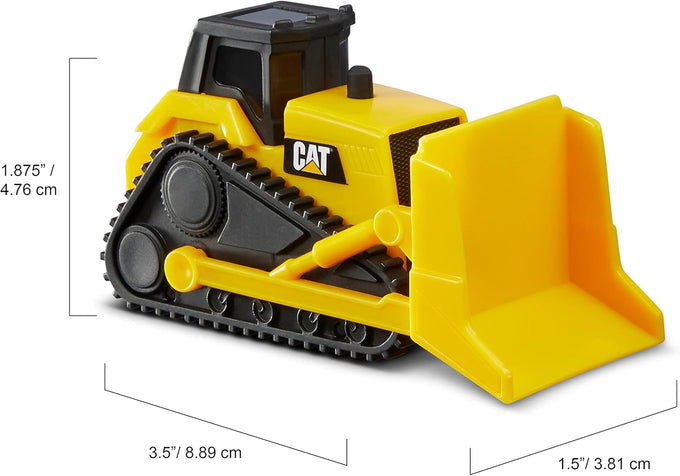 Cat Construction 5-Piece Little Machines Set with Movable Parts, Durable Design, and Versatile Use