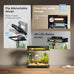 Fish Tank Smart Aquarium Kit 2 Gal Black UHD Silent Pump Self Cleaning System