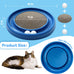 lyctdd Interactive Blue Cat Ball Track Toy with Scratching Board & Exercise Set for Indoor Cats and Kittens