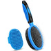2PCS pet grooming tools - double-sided brush for shedding and bathing - suitable for short/long haired dogs cats and horses - pet supplies (blue)