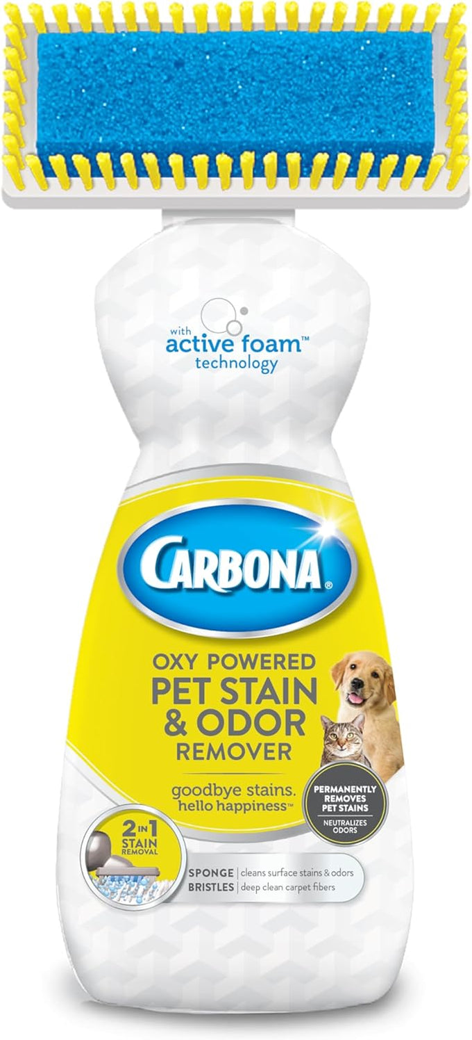 Carbona 2-in-1 oxy-powered pet stain & odor remover for carpets, 13.5 fl oz, 2-pack
