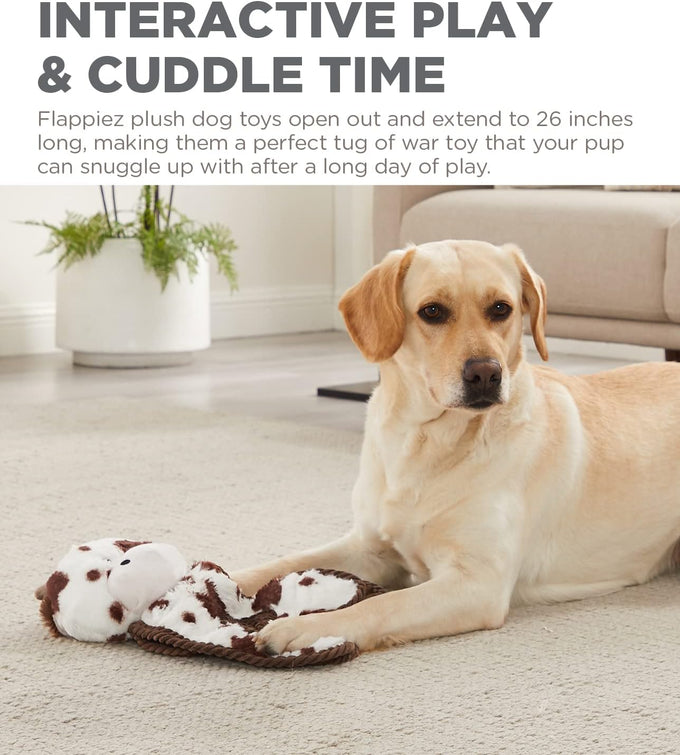 outward hound charming pet cuddle tugs cow plush squeaky dog toy 26 inches durable