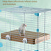 7.3 inch natural corrugated cardboard bird platform toy for parrots and small to medium-sized pet birds