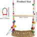 Natural Bird Swing Toys with Wood Perch for Parakeets, Budgies, Conures, Cockatiels, Lovebirds