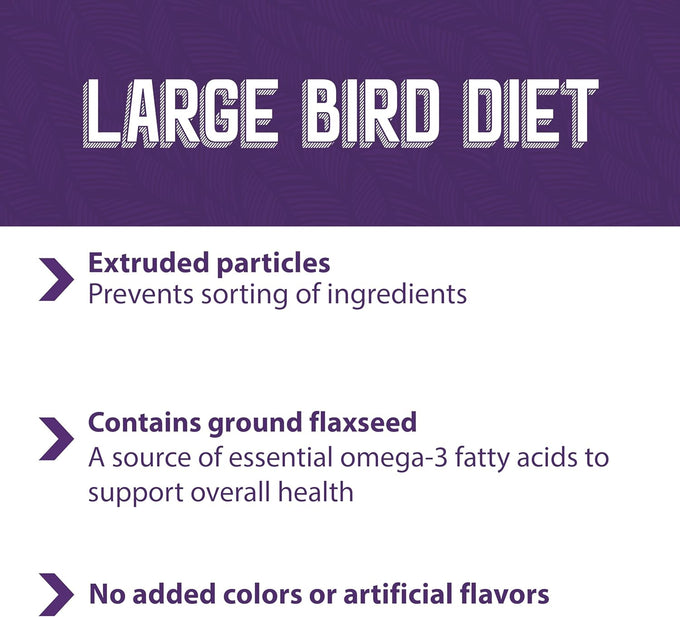 Mazuri nutritionally complete food for large birds, 3-pound bag, mixed particle size, omega-3 fatty acids
