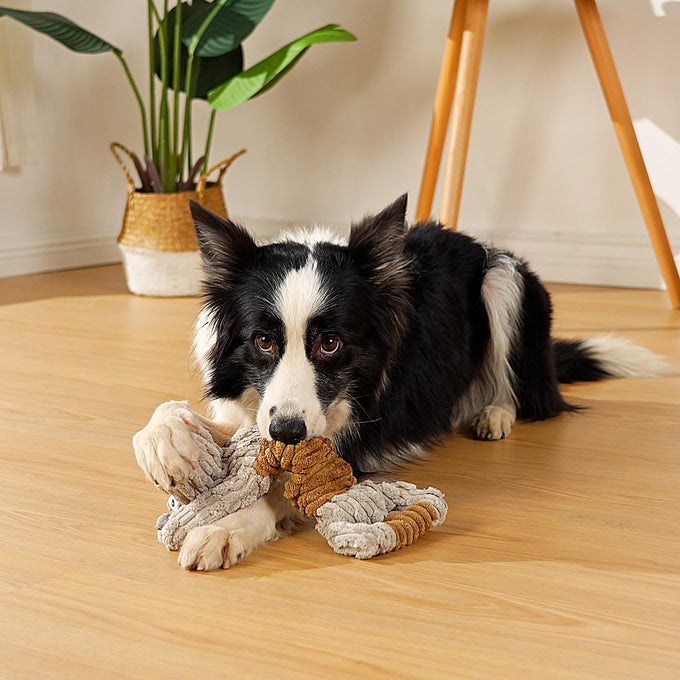 sedioso tug of war dog toy, crinkle donkey plush toy for large dogs, soft squeaky stuffed animal