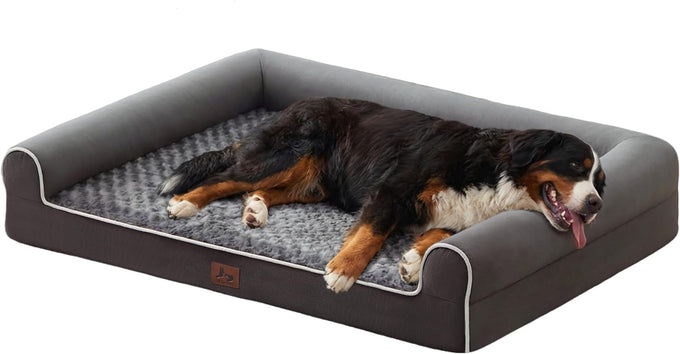 Large Dog Bed Dark Grey 45x35x7 Inch Orthopedic XXL Dog Bed for Medium Size Dogs