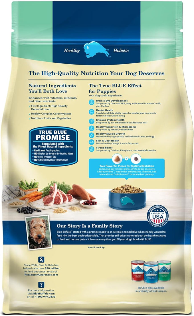Blue Buffalo Puppy Dry Dog Food, Lamb & Oatmeal, 5-lb