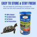 Amzey 2.3 oz dried whole river fish for turtles, terrapins, reptiles, and large tropical fish - natural and healthy