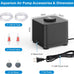 hygger aquarium air pump, 4w/7w/11w powerful oxygen aerator, adjustable dual stainless steel outlets for small-medium-large fish tank