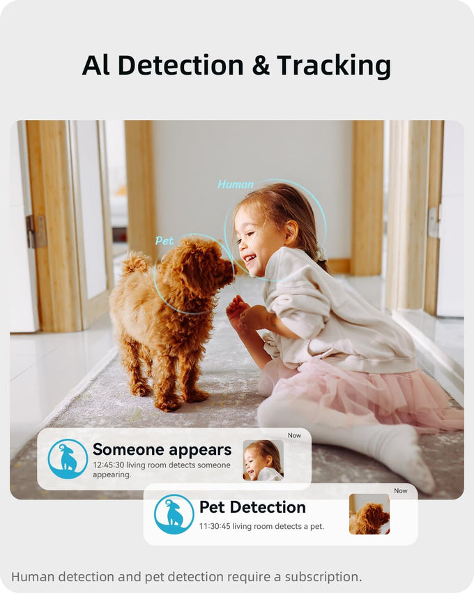 blurams 2K Security Camera with 360-degree view, smart motion tracking, and 2-way audio for home security