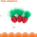 Catstages Strawbabies 3-Pack interactive cat toys for kittens and indoor cats with catnip, feathers, and crinkle
