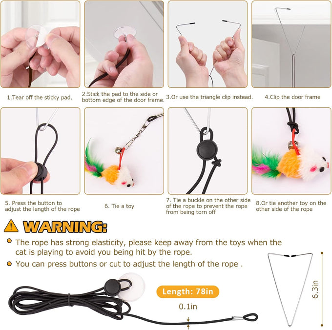cat toys 2 pack 3 in 1 interactive indoor kitten toys suction cup detachable feathers balls mice