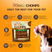 pork chomps roasted pork skin dog chews, 6 inch twists, 15 count - healthy, delicious, low fat, high protein