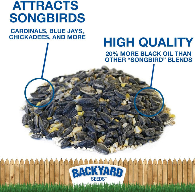 Backyard Seeds supreme wild bird food blend, 40 pounds, large bulk bag, USA made, high-energy formula
