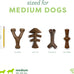 Benebone Medium 4-Pack Dog Toys for Aggressive Chewers – Durable Dog Bones, Made in USA – Dog Toys for Medium Dogs Under 60 lbs
