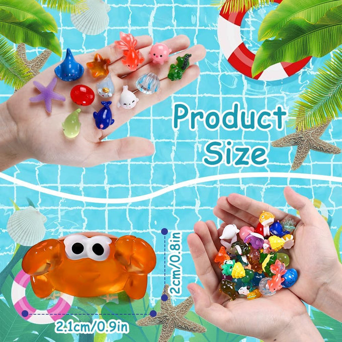 diydec 36pcs ocean resin animals tiny sea animals figurines aquarium ornaments