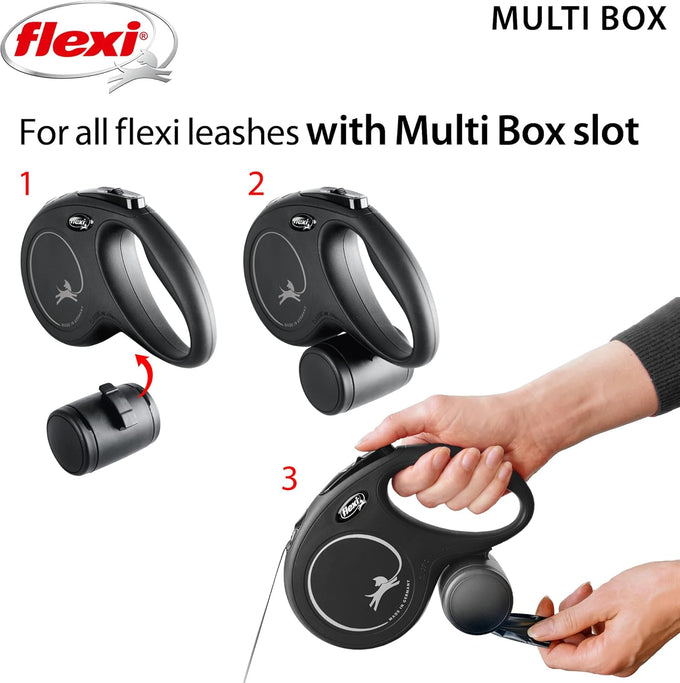 Flexi Xtreme, New Classic, and Black Design Retractable Leashes Poop Bag Dispenser Holder