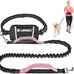 Lanney Hands-Free Dog Leash for Medium Large Dogs with Zipper Dual Handle and Retractable Bungee