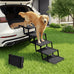 Oiilores extra-wide foldable dog stairs for large breeds, 5 steps, 250 lbs capacity, non-slip surface, 17x5x13 inches compact size