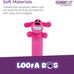 Multipet Original Loofa Dog Plush Toy, 12" extra soft plush squeaky toy for all dogs, random color surprise