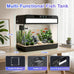 3 gallon smart aquarium for beta fish, 3-in-1 silent water pump with filtration, circulation, oxygenation, and 7 colors LED lights (black)