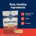 Blue Buffalo oven-baked crunchy dog biscuits with bacon, egg, and cheese, 16-oz bag, natural ingredients