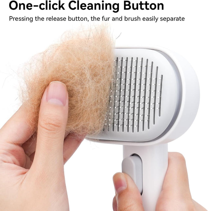 Aumuca Stainless Steel Cat Brush for Shedding, Indoor Cats, Long or Short Haired Cats, Cat Grooming, Massage, and Hair Removal