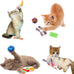 46 PCS cat toys for indoor cats kittens exercise, colorful spring toys crinkle mouse ball mint catnip gift