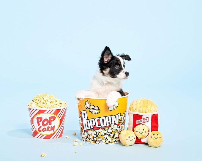 ZippyPaws Burrow - Interactive Dog & Puppy Toy for Boredom, Stimulating Pet Products, Small & Medium Dogs, Popcorn Bucket