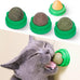 Potaroma catnip toys balls 4 Pcs green, edible kitten silvervine, healthy kitty teeth cleaning dental chew toys