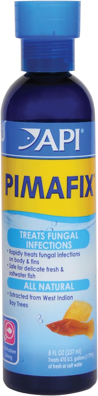 API PIMAFIX antifungal remedy for freshwater and saltwater fish aquariums, 16-ounce bottle, natural West Indian Bay Tree extract
