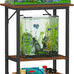 Snughome 2-tier rustic brown aquarium stand, heavy duty storage shelves for 20-gallon fish tank