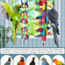 Bissap multicolored bagel parrot toy for conures, cockatiels, macaws, and similar sized pet birds