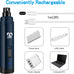 Casfuy 2-Speed Professional Electric Pet Nail Trimmer for Small Medium Large Dogs & Cats Dark Blue