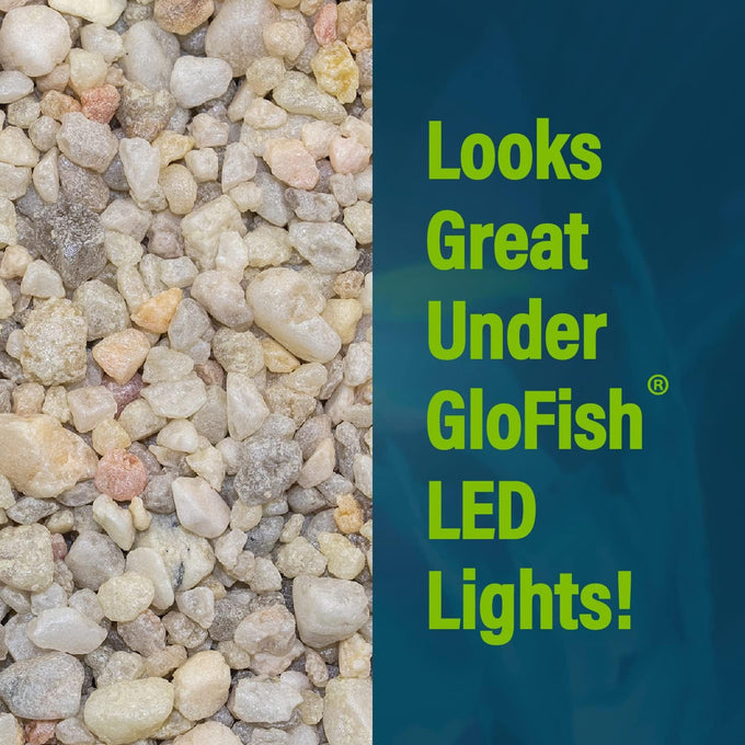 GloFish aquarium gravel, 5 pounds, pearlescent, for tanks and décor, AQ-78484