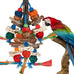 parrot toys, natural corn cob, sturdy nut, bird chew toy, durable, safe, handcrafted