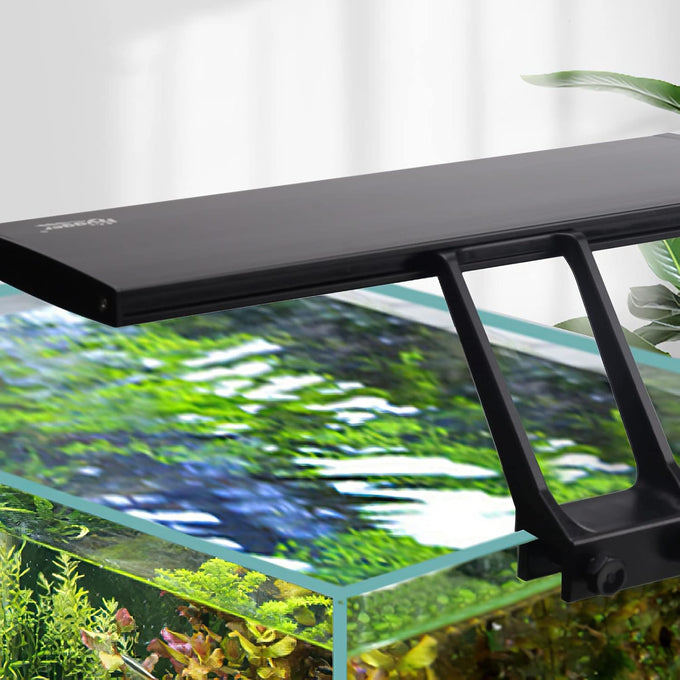 hygger 14w clip on aquarium LED light with 7 colors and adjustable timer for planted tank 12~20in