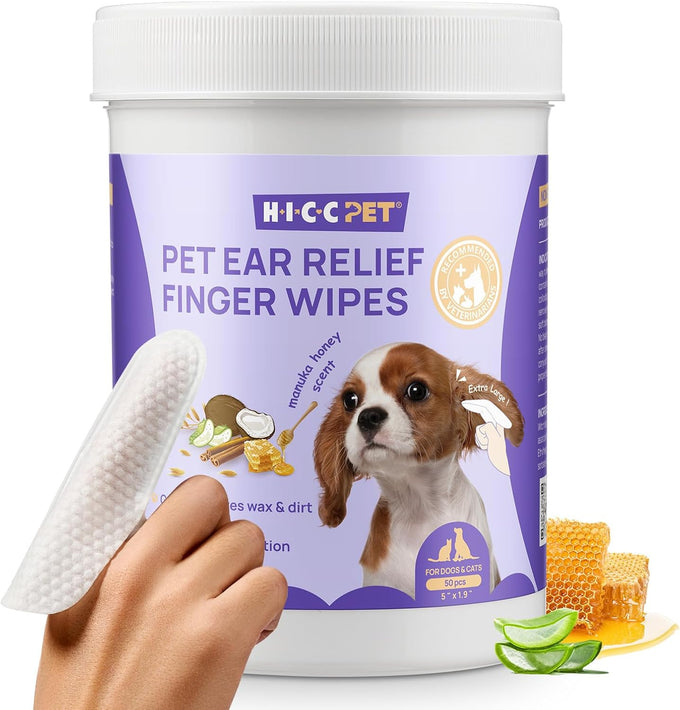 hicc-pet-ear-cleaner-finger-wipes-for-dogs-coconut-scent-50ct