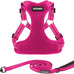 Voyager adjustable step-in flex breathable mesh dog harness for small medium large dogs pink medium size