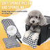 SlowTon Portable Dogs Armrest Booster Seat for Small Dog Anti-Collapse Pet Car Seat with Soft Cushion Safety Belt Black